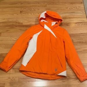 Spyder Ski Jacket Orange and White